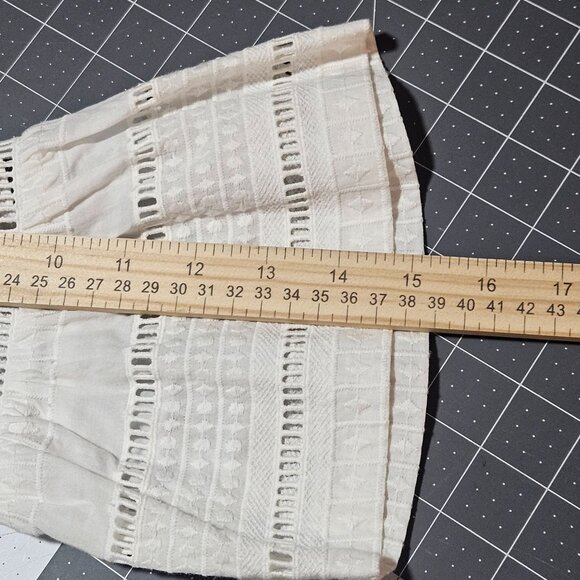 J. Crew Womens White Textured Bell Sleeve Dress Size 4 Cotton - Picture 13 of 16